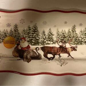 Better Home and Gardens Heritage Collection Santa Sleigh Tray